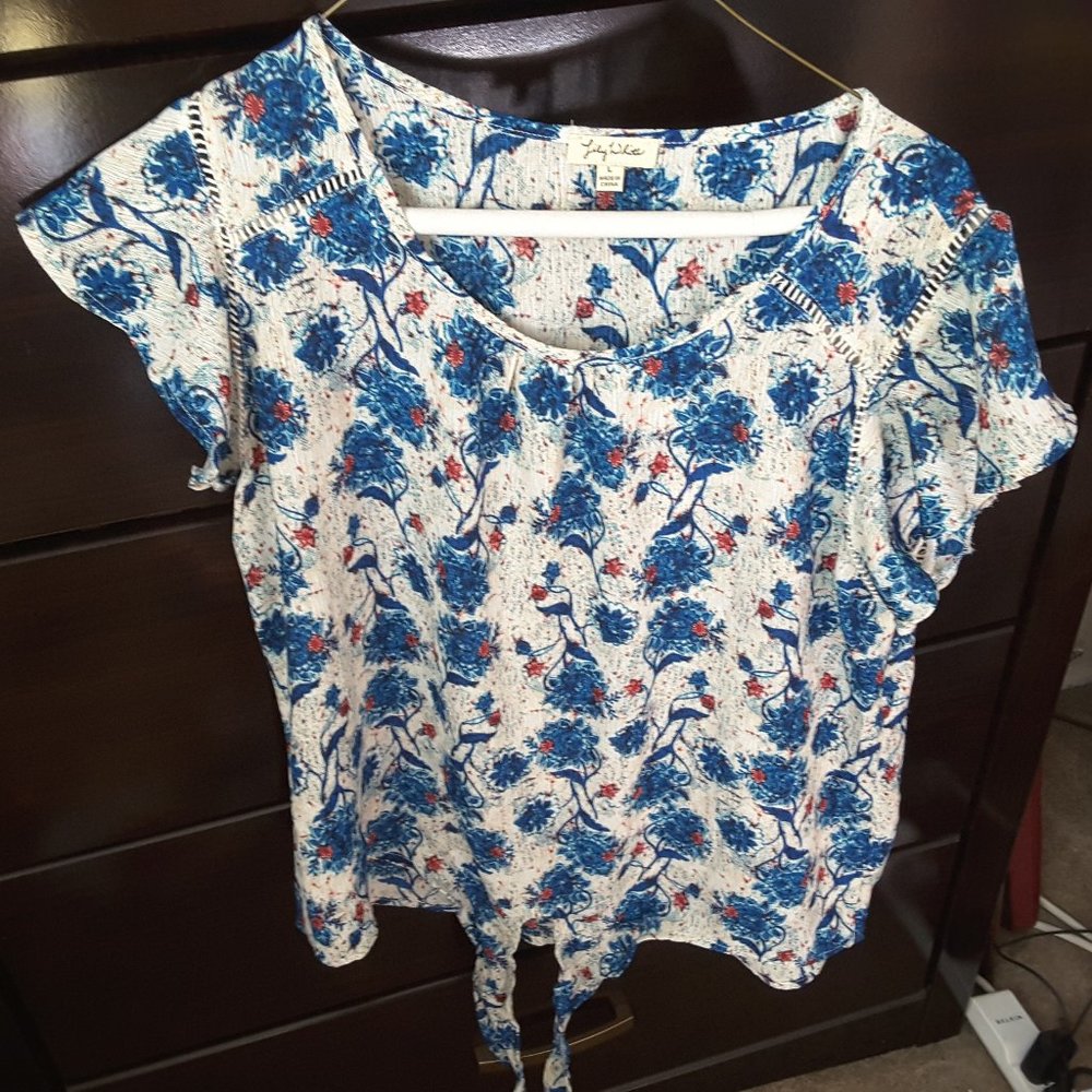 BoHo Stich Floral Blouse Tie Large